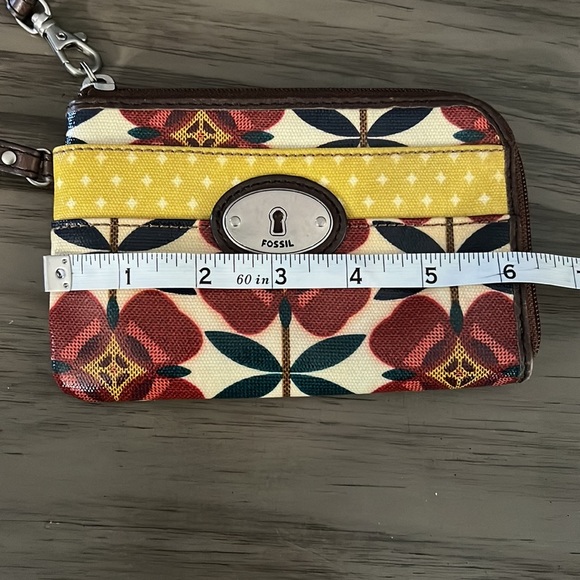 FOSSIL VINTAGE KEY-PER SMALL FLORAL WALLET - Picture 14 of 15